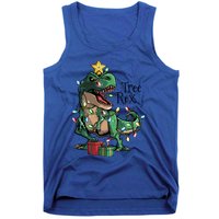 Funny Trex Dinosaur Christmas Tree Rex Gift Tank Top