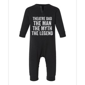 Funny Theatre Dad Man Myth Legend Daddy Father's Day Infant Fleece One Piece