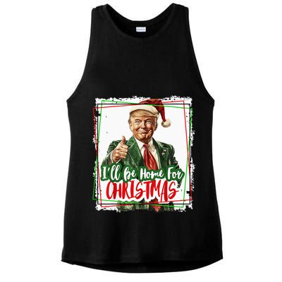 Funny Trump Daddys Home Christmas Again 2024 2028 Ladies PosiCharge Tri-Blend Wicking Tank