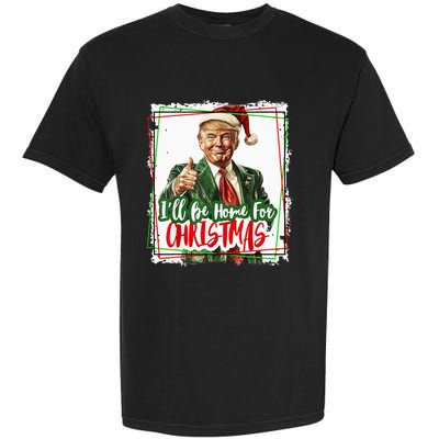 Funny Trump Daddys Home Christmas Again 2024 2028 Garment-Dyed Heavyweight T-Shirt