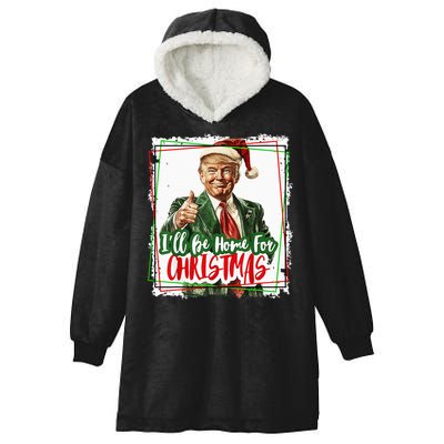 Funny Trump Daddys Home Christmas Again 2024 2028 Hooded Wearable Blanket