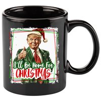 Funny Trump Daddys Home Christmas Again 2024 2028 11oz C Handle Ceramic Mug