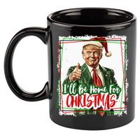 Funny Trump Daddys Home Christmas Again 2024 2028 11oz C Handle Ceramic Mug