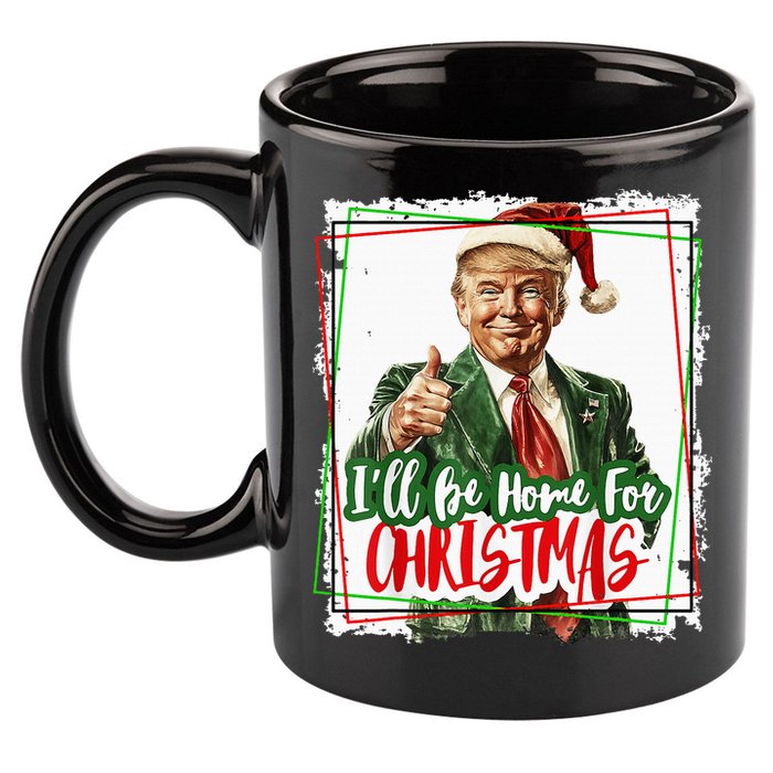 Funny Trump Daddys Home Christmas Again 2024 2028 11oz C Handle Ceramic Mug