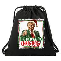Funny Trump Daddys Home Christmas Again 2024 2028 Drawstring Bag