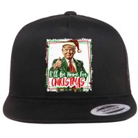 Funny Trump Daddys Home Christmas Again 2024 2028 Flat Bill Trucker Hat