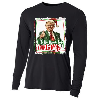 Funny Trump Daddys Home Christmas Again 2024 2028 Cooling Performance Long Sleeve Crew