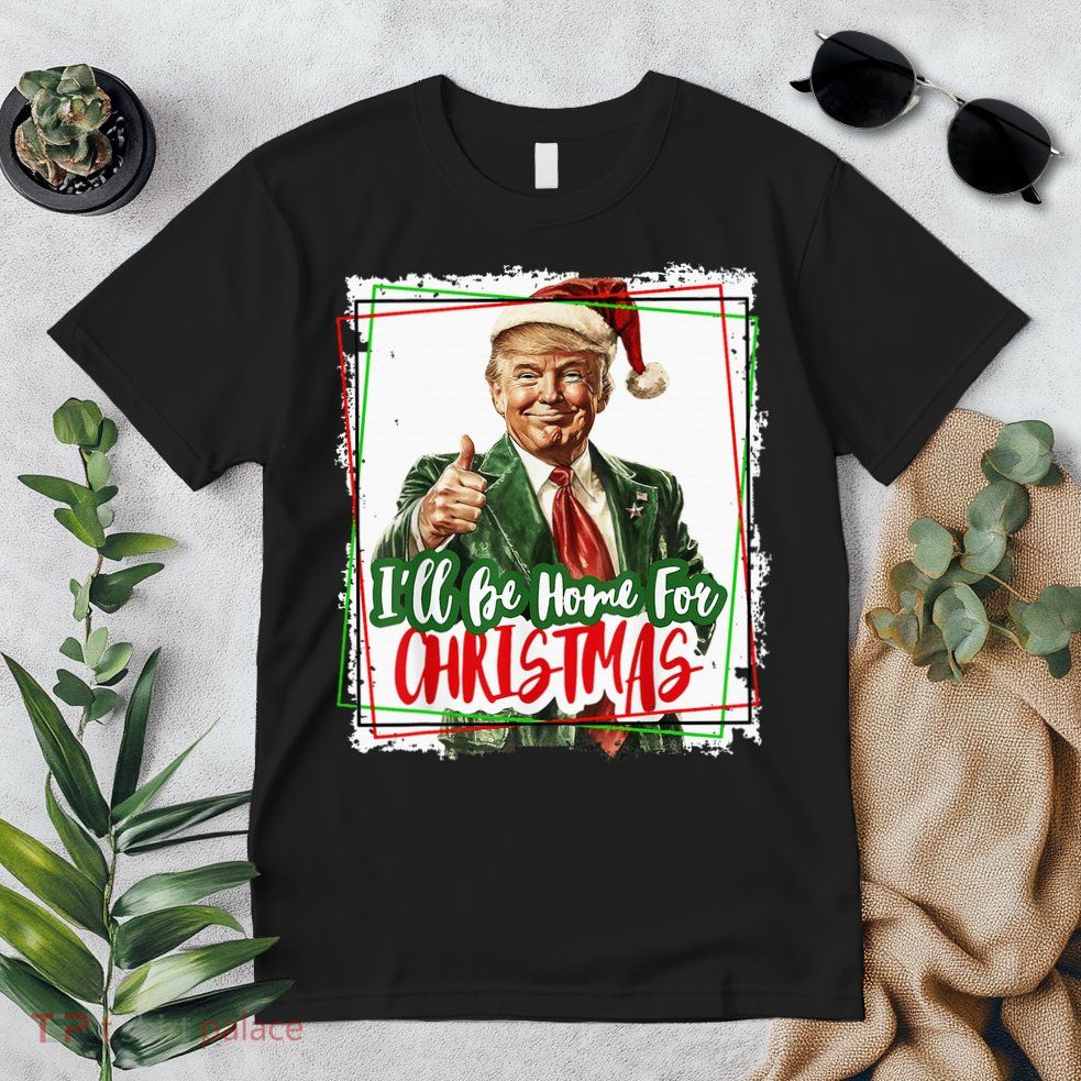 Funny Trump Daddys Home Christmas Again 2024 2028 Premium T-Shirt