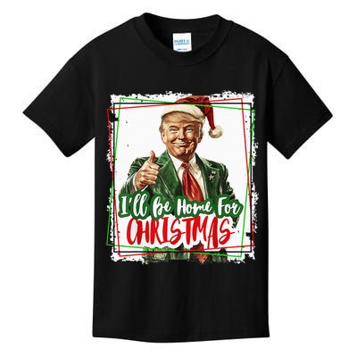 Funny Trump Daddys Home Christmas Again 2024 2028 Kids T-Shirt