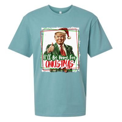 Funny Trump Daddys Home Christmas Again 2024 2028 Sueded Cloud Jersey T-Shirt