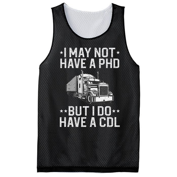 Funny Trucker Design For   CDL Truck Driver Trucker Mesh Reversible Basketball Jersey Tank