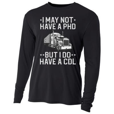 Funny Trucker Design For   CDL Truck Driver Trucker Cooling Performance Long Sleeve Crew