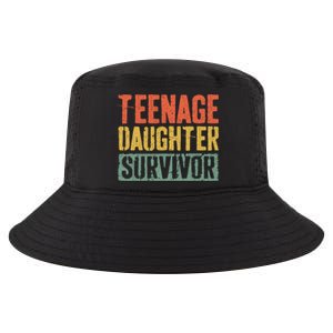 Funny Teenage Daughter Survivor Humor Fathers Mothers Day Cool Comfort Performance Bucket Hat