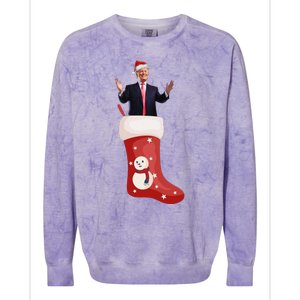 Funny Trump Due To Inflation Ugly Christmas Sweaters Xmas Colorblast Crewneck Sweatshirt