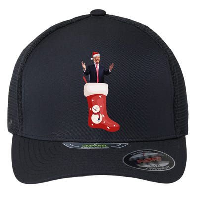 Funny Trump Due To Inflation Ugly Christmas Sweaters Xmas Flexfit Unipanel Trucker Cap