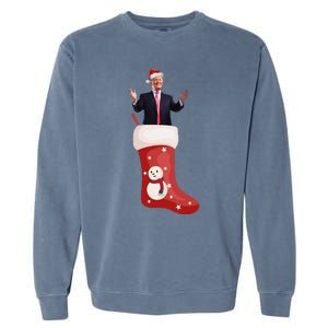 Funny Trump Due To Inflation Ugly Christmas Sweaters Xmas Garment-Dyed Sweatshirt