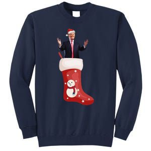 Funny Trump Due To Inflation Ugly Christmas Sweaters Xmas Tall Sweatshirt