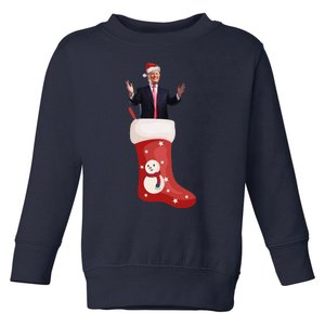 Funny Trump Due To Inflation Ugly Christmas Sweaters Xmas Toddler Sweatshirt