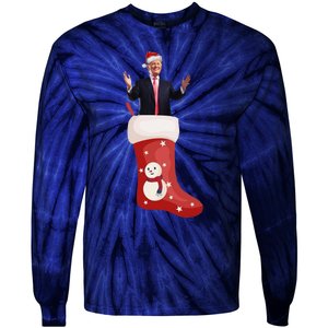 Funny Trump Due To Inflation Ugly Christmas Sweaters Xmas Tie-Dye Long Sleeve Shirt