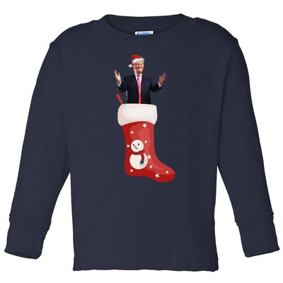 Funny Trump Due To Inflation Ugly Christmas Sweaters Xmas Toddler Long Sleeve Shirt