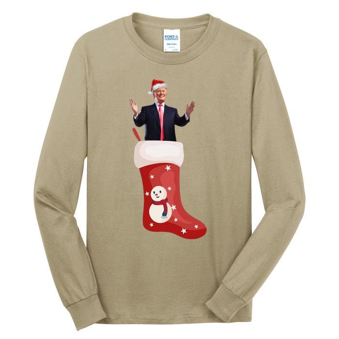 Funny Trump Due To Inflation Ugly Christmas Sweaters Xmas Tall Long Sleeve T-Shirt