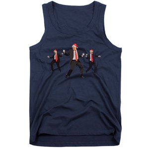 Funny Trump Dance Santa Claus Christmas Xmas Pajamas Holiday Tank Top