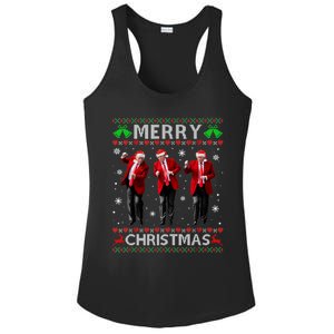 Funny Trump Dance Merry Christmas Ugly Xmas Sweater Pajamas Ladies PosiCharge Competitor Racerback Tank