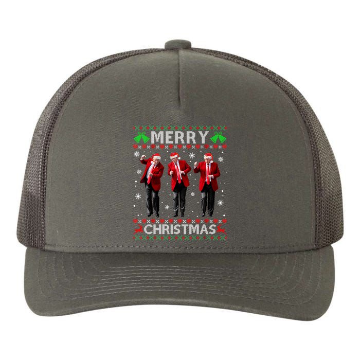 Funny Trump Dance Merry Christmas Ugly Xmas Sweater Pajamas Yupoong Adult 5-Panel Trucker Hat