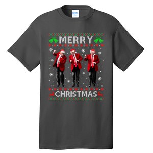 Funny Trump Dance Merry Christmas Ugly Xmas Sweater Pajamas Tall T-Shirt