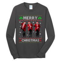 Funny Trump Dance Merry Christmas Ugly Xmas Sweater Pajamas Tall Long Sleeve T-Shirt