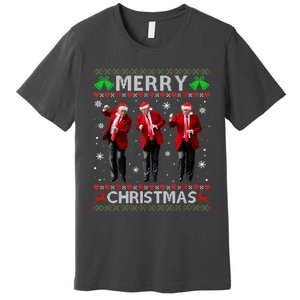 Funny Trump Dance Merry Christmas Ugly Xmas Sweater Pajamas Premium T-Shirt