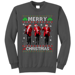 Funny Trump Dance Merry Christmas Ugly Xmas Sweater Pajamas Tall Sweatshirt