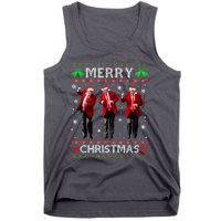 Funny Trump Dance Merry Christmas Ugly Xmas Sweater Pajamas Tank Top