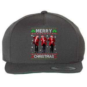 Funny Trump Dance Merry Christmas Ugly Xmas Sweater Pajamas Wool Snapback Cap