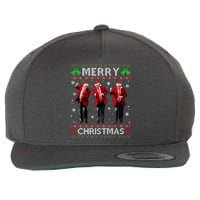 Funny Trump Dance Merry Christmas Ugly Xmas Sweater Pajamas Wool Snapback Cap