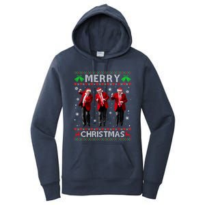 Funny Trump Dance Merry Christmas Ugly Xmas Sweater Pajamas Women's Pullover Hoodie