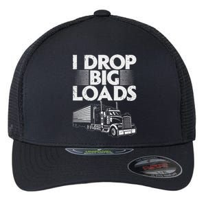 Funny Trucker Design For   Semi Truck Driver Lover Flexfit Unipanel Trucker Cap