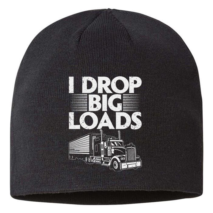 Funny Trucker Design For   Semi Truck Driver Lover Sustainable Beanie