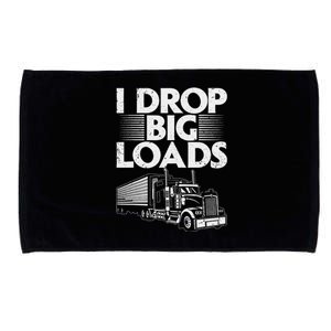 Funny Trucker Design For   Semi Truck Driver Lover Microfiber Hand Towel