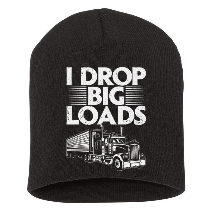 Funny Trucker Design For   Semi Truck Driver Lover Short Acrylic Beanie