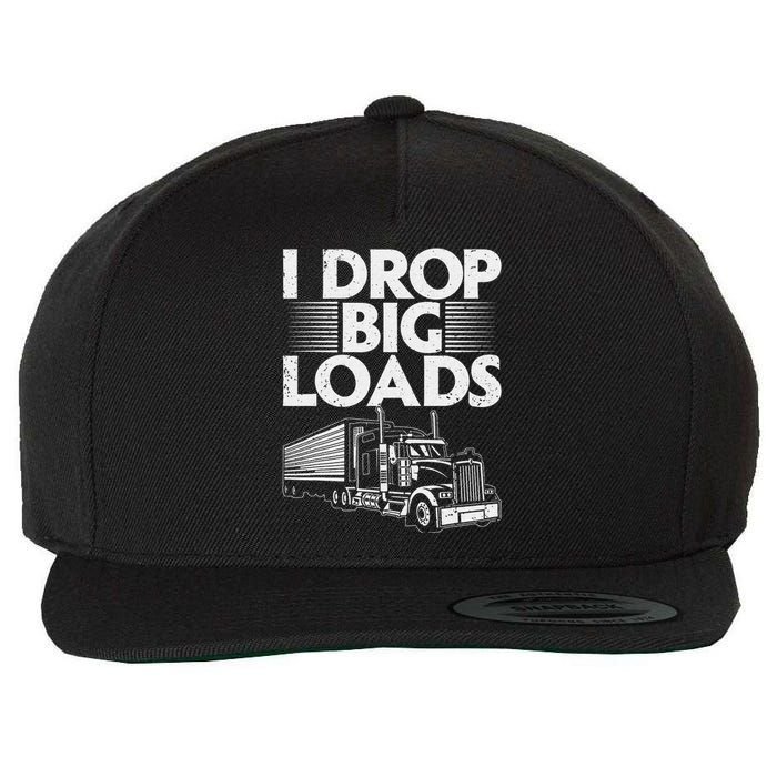 Funny Trucker Design For   Semi Truck Driver Lover Wool Snapback Cap