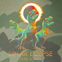Funny Trex Dinosaur Watching Total Solar Eclipse Apr 8 2024 Legacy Tie Dye Trucker Hat