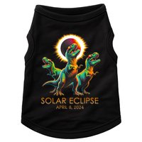 Funny Trex Dinosaur Watching Total Solar Eclipse Apr 8 2024 Doggie Tank