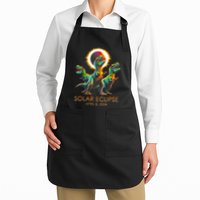 Funny Trex Dinosaur Watching Total Solar Eclipse Apr 8 2024 Apron