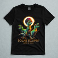Funny Trex Dinosaur Watching Total Solar Eclipse Apr 8 2024 T-Shirt
