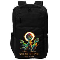 Funny Trex Dinosaur Watching Total Solar Eclipse Apr 8 2024 Impact Tech Backpack