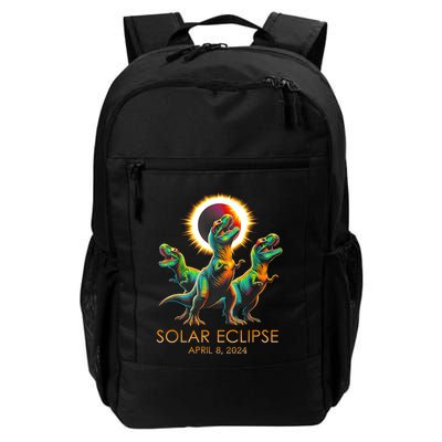 Funny Trex Dinosaur Watching Total Solar Eclipse Apr 8 2024 Backpack