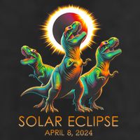 Funny Trex Dinosaur Watching Total Solar Eclipse Apr 8 2024 Trucker Hat