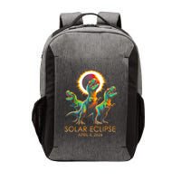 Funny Trex Dinosaur Watching Total Solar Eclipse Apr 8 2024 Vector Backpack