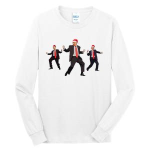 Funny Trump Dance Santa Claus Christmas Xmas Pajamas Holiday Tall Long Sleeve T-Shirt